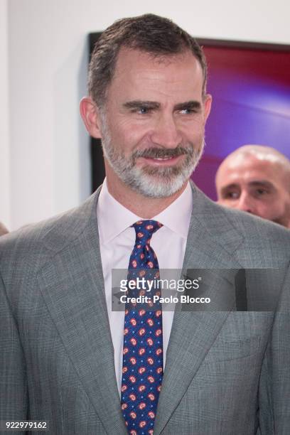King Felipe VI of Spain attends the opening of ARCO 2018 at Ifema on February 22, 2018 in Madrid, Spain.