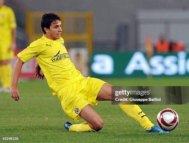 Nilmar of Villarreal CF during the UEFA Europa League group G match between SS Lazio and Villareal CF at Olimpico Stadium on October 22, 2009 in...