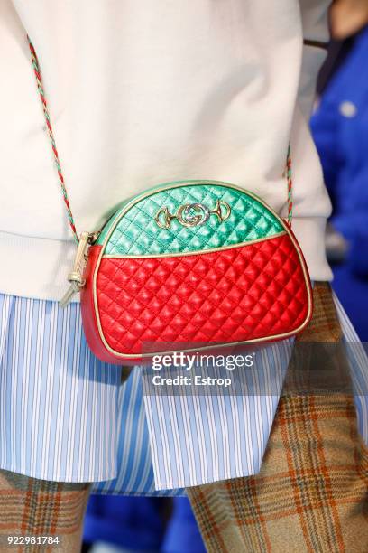 Bag detail at the Gucci show during Milan Fashion Week Fall/Winter 2018/19 on February 21, 2018 in Milan, Italy.