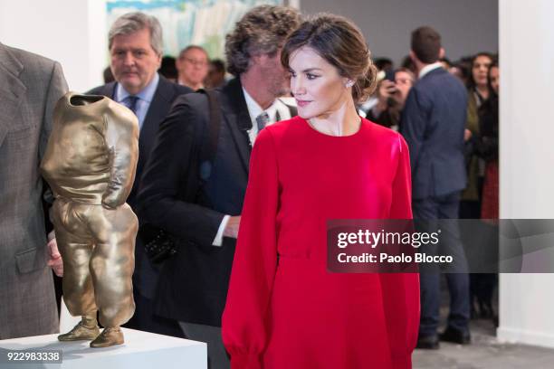 Queen Letizia of Spain attends the opening of ARCO 2018 at Ifema on February 22, 2018 in Madrid, Spain.