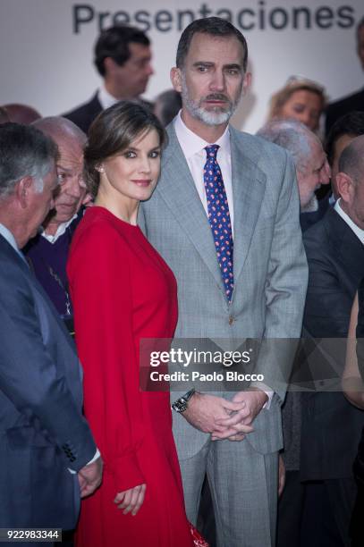 King Felipe VI of Spain and Queen Letizia of Spain attend the opening of ARCO 2018 at Ifema on February 22, 2018 in Madrid, Spain.