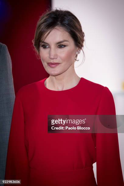 Queen Letizia of Spain attends the opening of ARCO 2018 at Ifema on February 22, 2018 in Madrid, Spain.