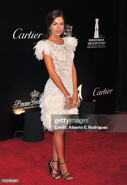 Actress Camilla Belle arrives at the Rodeo Drive Walk of Style Award honoring Princess Grace of Monaco and Cartier on October 22, 2009 in Beverly...