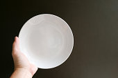Empty plate on the your hand