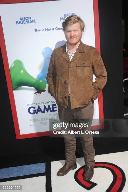 ActorJesse Plemons arrives for the Premiere Of New Line Cinema And Warner Bros. Pictures' "Game Night" held at TCL Chinese Theatre on February 21,...