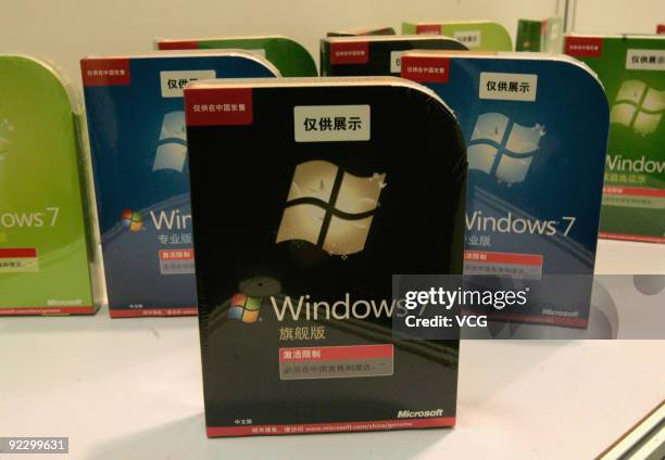 The new operating system Microsoft Windows 7 is displayed on October 23, 2009 in Beijing, China. Windows 7 is Microsoft's most important release in...