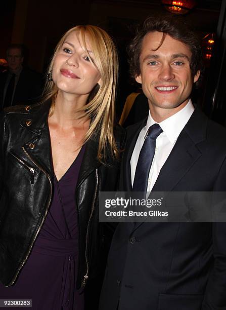 Claire Danes and husband Hugh Dancy attend the opening night of "After Miss Julie" on Broadway at the Roundabout Theatre Company's American Airlines...