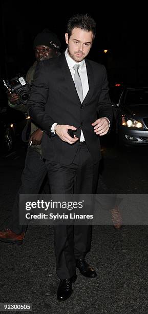 Danny Dyer arrives at May Fair hotel on October 22, 2009 in London, England.