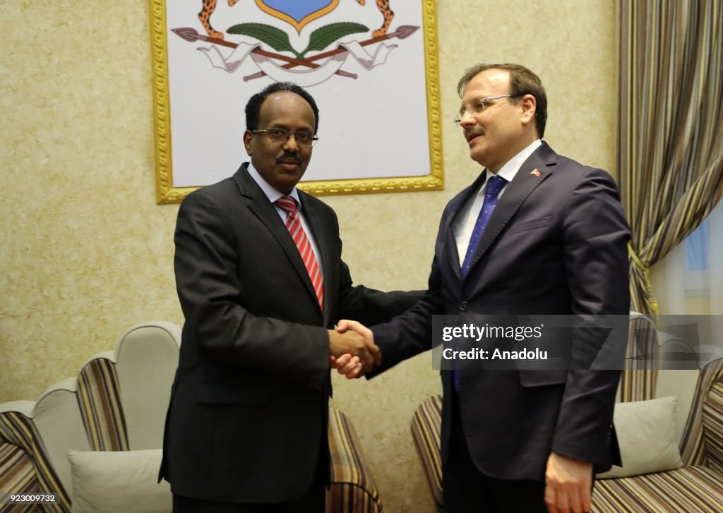 Turkish Deputy Prime Minister Hakan Cavusoglu - Somalian President Mohamed meeting