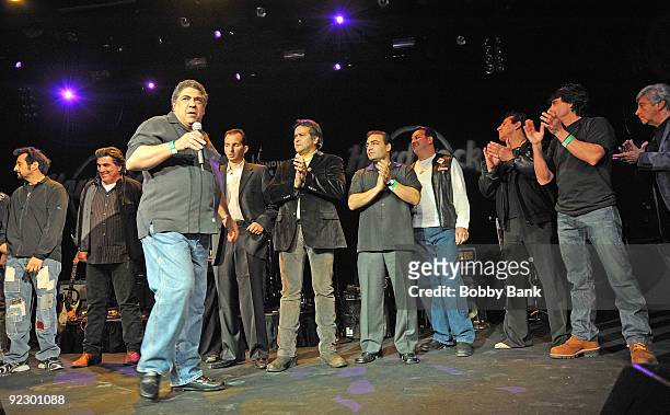 Vincent Pastore hosts the WHY Guys That Rock event at the Hard Rock Cafe, Times Square on October 22, 2009 in New York City.