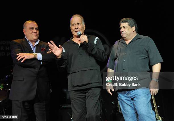 Vincent Curatola, Arthur Nascarella and Vincent Pastore attends the WHY Guys That Rock event at the Hard Rock Cafe, Times Square on October 22, 2009...