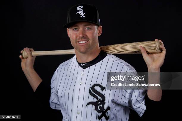 Jake Elmore of the Chicago White Sox poses during MLB Photo Day on February 21, 2018 in Glendale, Arizona.