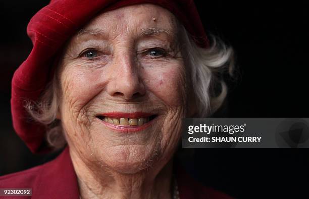 Forces sweetheart Dame Vera Lynn poses for photographs in central London, on October 22, 2009. Forces sweetheart Dame Vera Lynn on Thursday joined...