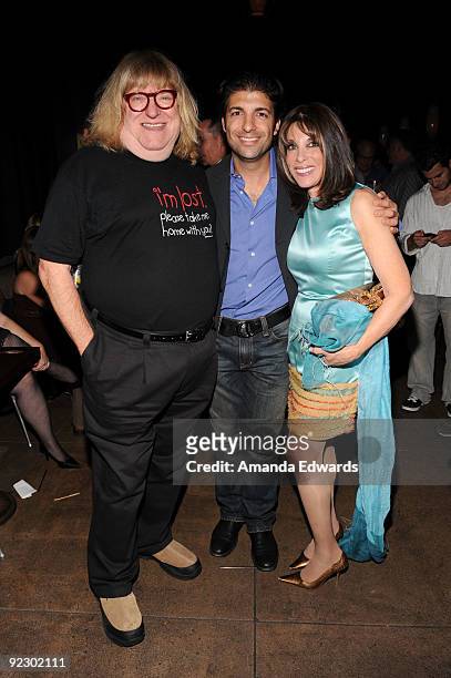 Actor Bruce Vilanch, Aladdin Nabulsi and Kate Linder attend the after-party for "Oy Vey! My Son Is Gay!" at Vermont on October 22, 2009 in Los...