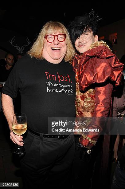 Actor Bruce Vilanch and designer Bobby Trendy attend the after-party for "Oy Vey! My Son Is Gay!" at Vermont on October 22, 2009 in Los Angeles,...