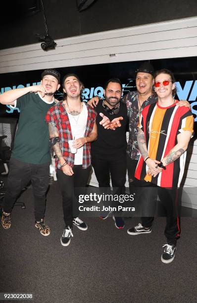 Juan David M. Castano, Juan David Huertas Clavijo, Pablo Mejia Bermudez ,David Escobar Gallego of Piso21 and Enrique Santos are seen at The Enrique...