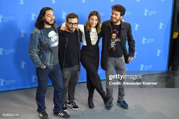 Bernardo Velasco, Alonso Ruizpalacios, Ilse Salas and Leonardo Ortizgris pose at the 'Museum' photo call during the 68th Berlinale International Film...