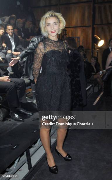 Clotilde Courau attends the Lanvin Pret a Porter show as part of the Paris Womenswear Fashion Week Spring/Summer 2010 on October 2, 2009 in Paris,...