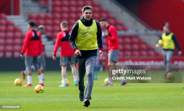 Mauricio Pellegrino of Southampton FC during a training session at St. Mary's Stadium on February 22, 2018 in Southampton, England.