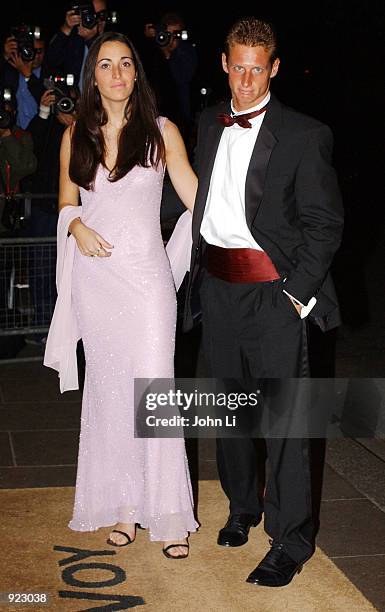The Wimbledon mens singles runner up David Nalbandian with his partner attend the Wimbledon Championship Ball at the Savoy Hotel July 7 in London.