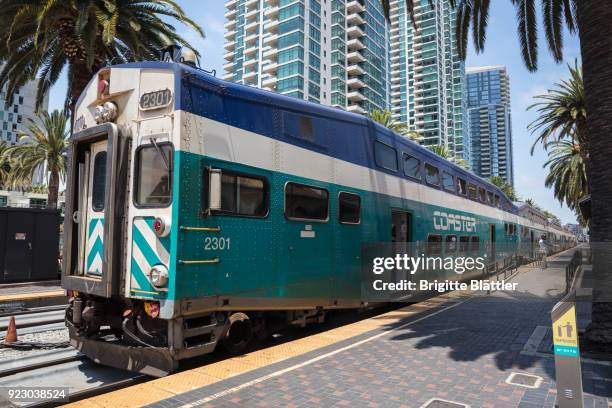 san diego coaster train - brigitte blättler stock pictures, royalty-free photos & images