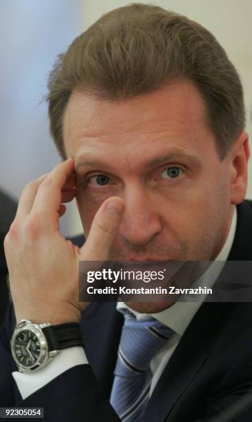 Igor Ivanovich Shuvalov, Russian First Deputy Prime Minister during a State Council Session on October 22, 2009 in Kazan, Russia.