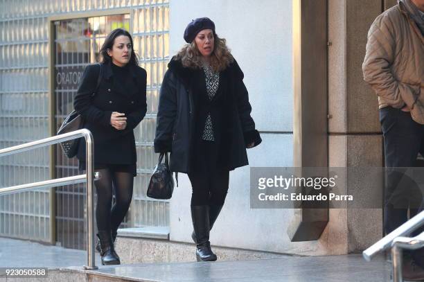 Raquel Martos visits Antonio Fraguas Forges funeral chapel on February 22, 2018 in Madrid, Spain.