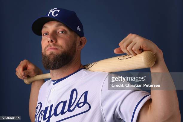 Alex Gordon of the Kansas City Royals poses for a portrait during photo day at Surprise Stadium on February 22, 2018 in Surprise, Arizona.