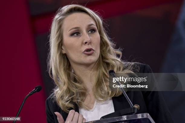 Marion Marechal-Le Pen, France's National Front politician, speaks at the Conservative Political Action Conference in National Harbor, Maryland,...