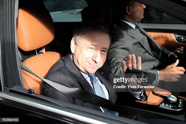 Jean Todt leaves the Westin Hotel after being elected president of the FIA . Todt, the former Ferrari team lead has succeeded Max Mosley for the top...