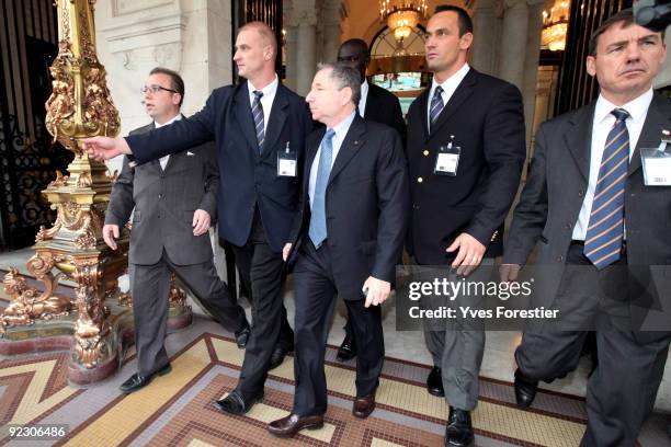 Jean Todt leaves the Westin Hotel after being elected president of the FIA . Todt, the former Ferrari team lead has succeeded Max Mosley for the top...