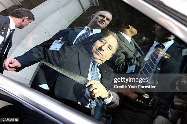 Jean Todt leaves the Westin Hotel after being elected president of the FIA . Todt, the former Ferrari team lead has succeeded Max Mosley for the top...