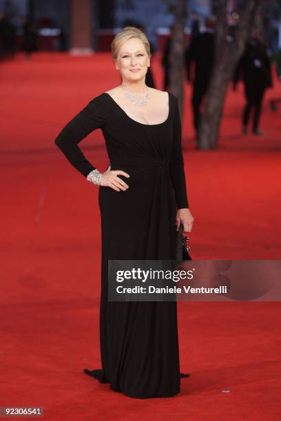 Meryl Streep attends the Official Awards Ceremony during Day 9 of the 4th International Rome Film Festival held at the Auditorium Parco della Musica...