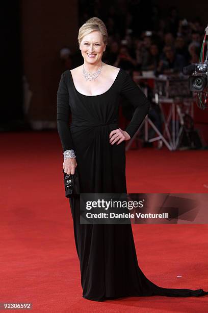 Meryl Streep attends the Official Awards Ceremony during Day 9 of the 4th International Rome Film Festival held at the Auditorium Parco della Musica...