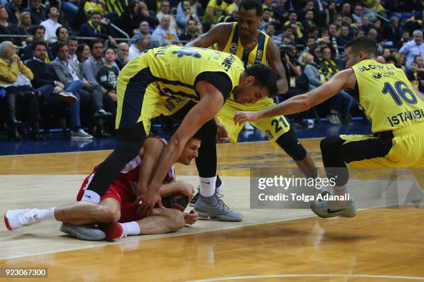 Andrea Cianciarini, #20 of AX Armani Exchange Olimpia Milan in action during the 2017/2018 Turkish Airlines EuroLeague Regular Season Round 23 game...