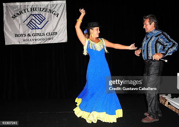 Actress Jessica Pacheco and singer Davy Jones attends 17th Annual Hollywood Welcomes The Stars event to benefit the the Marti Huizenga Boys & Girls...