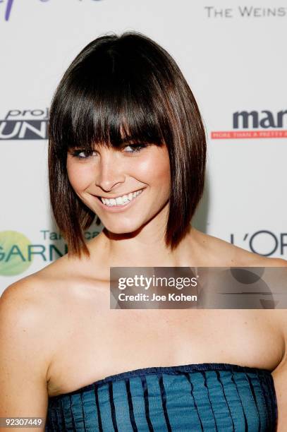 Model Erica Milde attends the Marie Claire & Lifetime celebration of Season 6 of "Project Runway" at Hearst Tower on September 17, 2009 in New York...