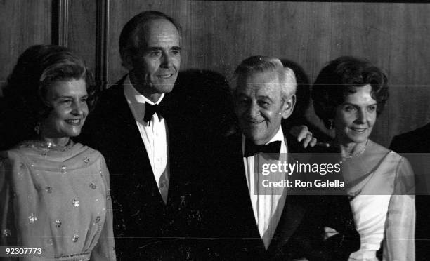 Actors William Wyler and Peter Fonda and First Lady Betty Ford attending Fourth Annual American Film Institute Lifetime Achievement Awards Honoring...