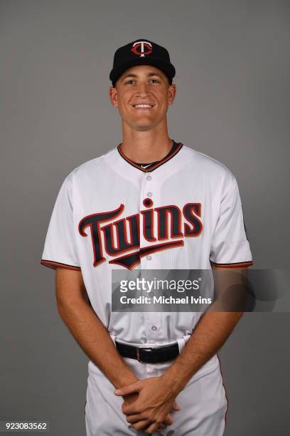 Aaron Slegers of the Minnesota Twins poses during Photo Day on Wednesday, February 21, 2018 at CenturyLink Sports Complex in Fort Myers, Florida.