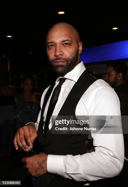 Joe Budden attends Highline Ballroom on February 21, 2018 in New York City.