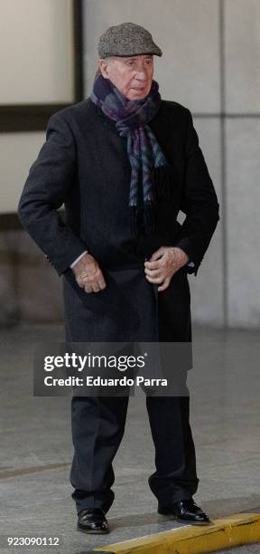 Cartoonist Peridis visits Antonio Fraguas Forges funeral chapel on February 22, 2018 in Madrid, Spain.