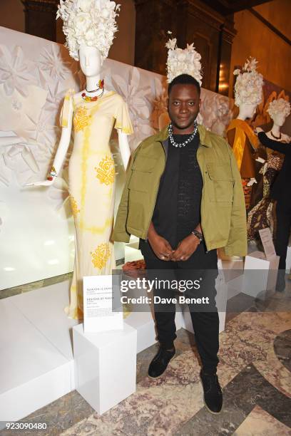 Jeremy Payne attends The Commonwealth Fashion Exchange exhibition at Australia House in partnership with Swarovski, The Woolmark Company and...