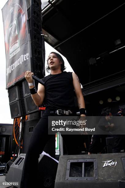 Jeremy "Jerms" Genske of Dirge Within performs at the First Midwest Bank Amphitheatre in Tinley Park, Illinois on JULY 26, 2009.