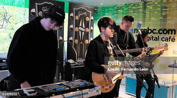 The XX perform at the NBC Experience Store on October 23, 2009 in New York City.