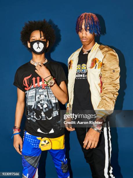 Ayo and Teo are photographed for Billboard Magazine on August 20, 2017 at the Billboard Hot 100 Music Festival at Northwell Heath at Jones Beach...