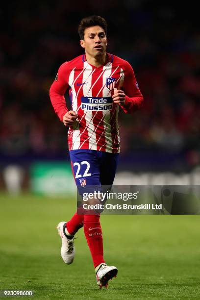 Nicolas Gaitan of Atletico Madrid in action during UEFA Europa League Round of 32 match between Atletico Madrid and FC Copenhagen at the Wanda...