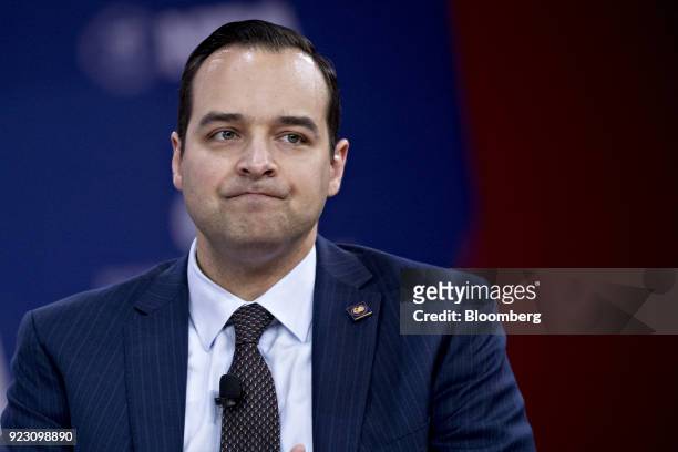 Andrew Bremberg, assistant to U.S. President Donald Trump and White House director of the Domestic Policy Council, listens during a panel discussion...