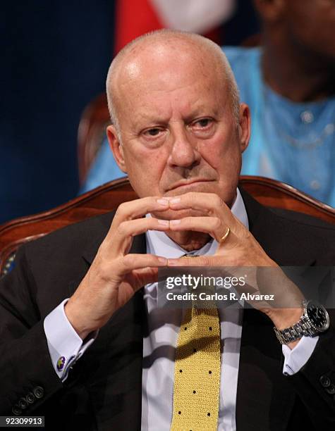 British architect Sir Norman Foster attends Prince of Asturias Awards 2009 ceremony at 'Campoamor' Theater on October 23, 2009 in Oviedo, Spain.