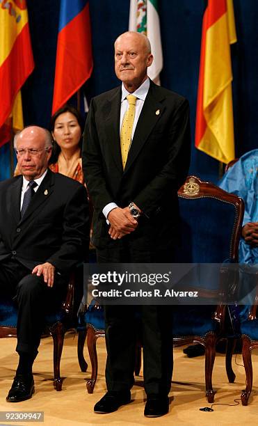 British architect Sir Norman Foster attends Prince of Asturias Awards 2009 ceremony at 'Campoamor' Theater on October 23, 2009 in Oviedo, Spain.