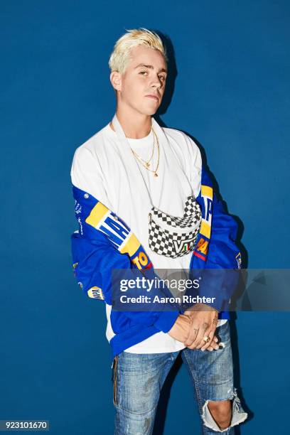 Hip-hop artist Sammy Adams is photographed for Billboard Magazine on August 20, 2017 at the Billboard Hot 100 Music Festival at Northwell Heath at...